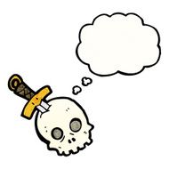 cartoon skull and dagger N4