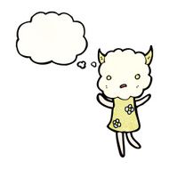 cute little cloud monster cartoon N6