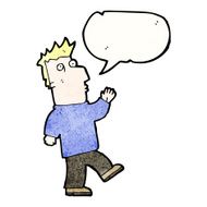 cartoon waving man N78