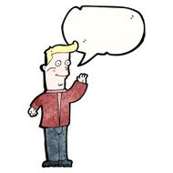 friendly waving man cartoon N2