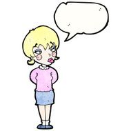 cartoon bored woman N31