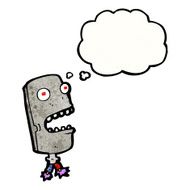 cartoon robot head N88