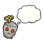 cartoon spooky robot head N13