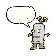 cartoon funny little robot N2