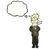 cartoon pilot with thought cloud N2