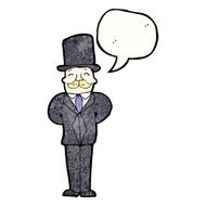 cartoon man wearing top hat N75