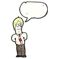cartoon man with speech bubble N47