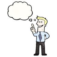 cartoon man with great idea N46