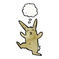 cartoon rabbit with thought bubble N112
