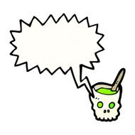 skull bowl cartoon N3