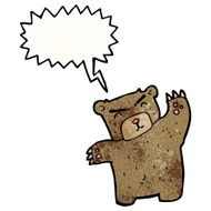 cartoon roaring bear N6