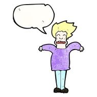Cartoon Man Shrugging Shoulders N77