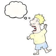 cartoon terrified man N294