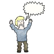 cartoon terrfied man N4