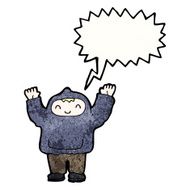 shouting boy in hooded top N4