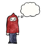 cartoon boy in hooded sweatshirt N26