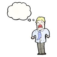 businessman shrugging shoulders