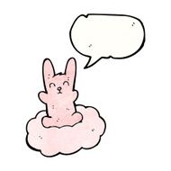 cartoon rabbit on cloud N5