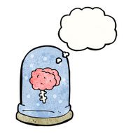 cartoon brain in jar N9