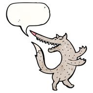 cartoon dancing wolf N2