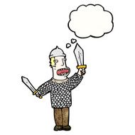 cartoon medieval soldier N10