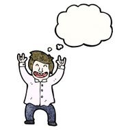 cartoon businessman rocking out N2