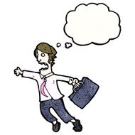 cartoon rushing businessman N6