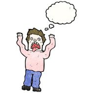 cartoon terrified man N296