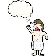 cartoon man in towel N21