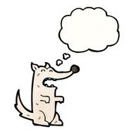 cartoon little wolf N83