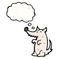 cartoon little wolf N84