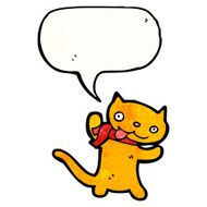 cartoon cat with speech bubble N103