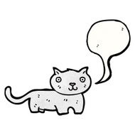 cartoon cat with speech bubble N105