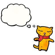 cartoon cat with thought bubble N118