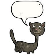 cartoon cat with speech bubble N107