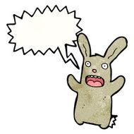cartoon frightened rabbit N2