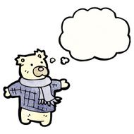 polar bear teddy cartoon N4