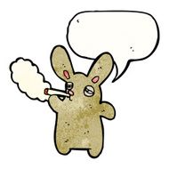 smoking rabbit cartoon N2