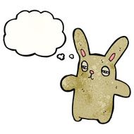 funny tired cartoon rabbit N2
