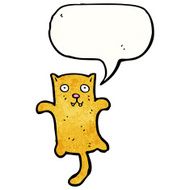 cartoon cat with speech bubble N111