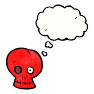 funny cartoon skull N45