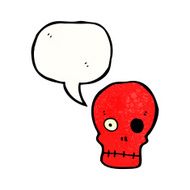 cartoon talking skull N10