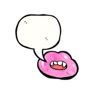 cartoon pink lips N6
