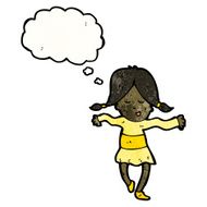 cartoon woman with thought bubble N58