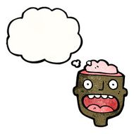 cartoon head with exposed brain N3