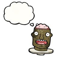 cartoon head with exposed brain N4
