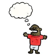 cartoon man with thought bubble N59