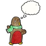 cartoon christmas robin N53