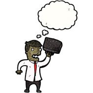 cartoon angry office worker N2