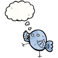 funny cartoon bird N202